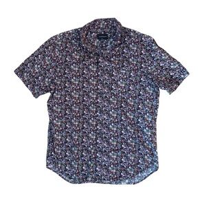 Club Monaco Dark Floral Short Sleeve Men's Shirt